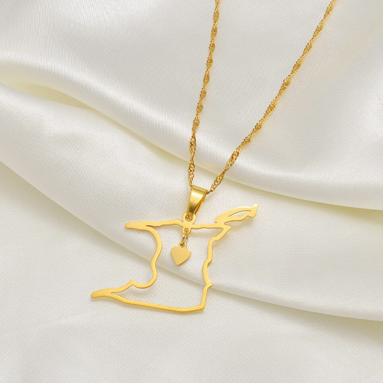 18k Gold Plated Trinidad Necklace, Trinidad And Tobago Jewelry, Trinidad Bracelet, Trinidad Pendant, Trinidad Necklace, Trinidad Earrings