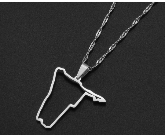 18k Gold Plated Namibia Map Necklace, Namibia Necklace, Namibia Flag, Namibia Jewelry, Namibia Pendant, Namibia Gifts, Namibia Earrings