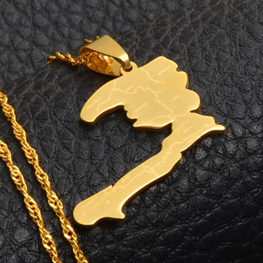 18K Gold Plated Haiti Map Necklace, Haiti Necklace, Haiti Necklaces, Haiti Pendant, Haiti Jewelry, Haiti Charm, Haiti Pendent, Haiti Bracelet