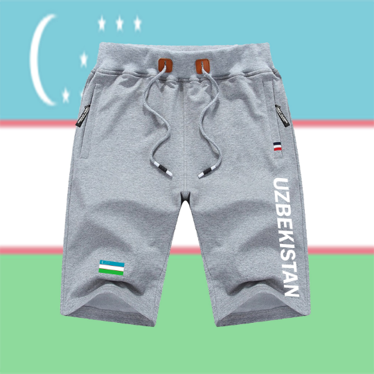 Uzbekistan Shorts / Uzbekistan Pants / Uzbekistan Shorts Flag / Uzbekistan Jersey / Grey Shorts / Black Shorts / Uzbekistan Poster