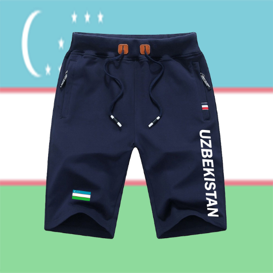 Uzbekistan Shorts / Uzbekistan Pants / Uzbekistan Shorts Flag / Uzbekistan Jersey / Grey Shorts / Black Shorts / Uzbekistan Poster