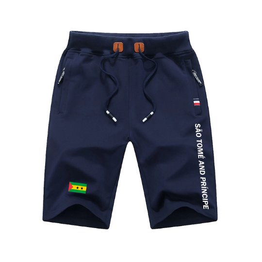 São Tomé And Príncipe Shorts / São Tomé And Príncipe Pants / São Tomé And Príncipe Shorts Flag / São Tomé And Príncipe Jersey / Grey Shorts