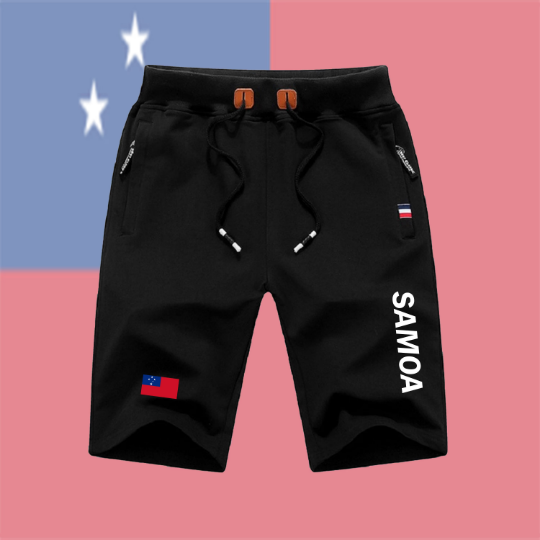 Samoa Shorts / Samoa Pants / Samoa Shorts Flag / Samoa Jersey / Grey Shorts / Black Shorts / Samoa Poster / Samoa Map / Men Women