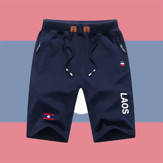 Laos Shorts / Laos Pants / Laos Shorts Flag / Laos Jersey / Grey Shorts / Black Shorts / Laos Poster / Laos Map / Men Women