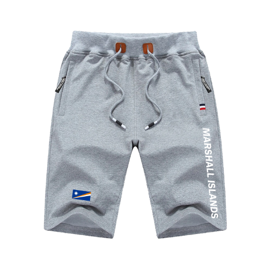 Marshall Islands Shorts / Marshall Islands Pants / Marshall Islands Shorts Flag / Marshall Islands Jersey / Grey Shorts / Black Shorts