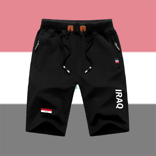 Iraq Shorts / Iraq Pants / Iraq Shorts Flag / Iraq Jersey / Grey Shorts / Black Shorts / Iraq Poster / Iraq Map / Men Women