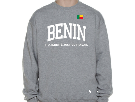 Benin Sweatshirts / Benin Shirt / Benin Sweat Pants Map / Benin Jersey / Grey Sweatshirts / Black Sweatshirts / Benin Poster