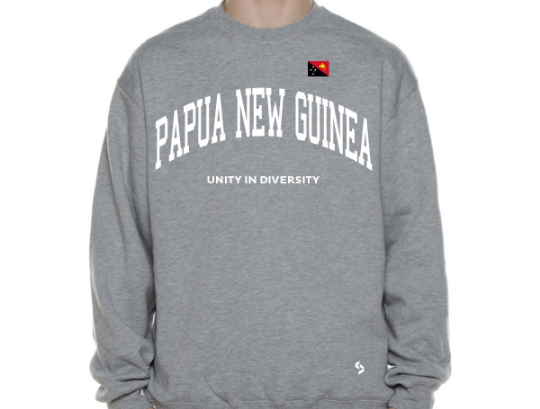 Papua New Guinea Sweatshirts / Papua New Guinea Shirt / Papua New Guinea Sweat Pants Map / Papua New Guinea Jersey / Grey Sweatshirts