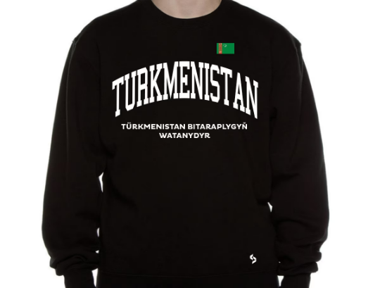 Turkmenistan Sweatshirts / Turkmenistan Shirt / Turkmenistan Sweat Pants Map / Turkmenistan Jersey / Grey Sweatshirts / Black Sweatshirts