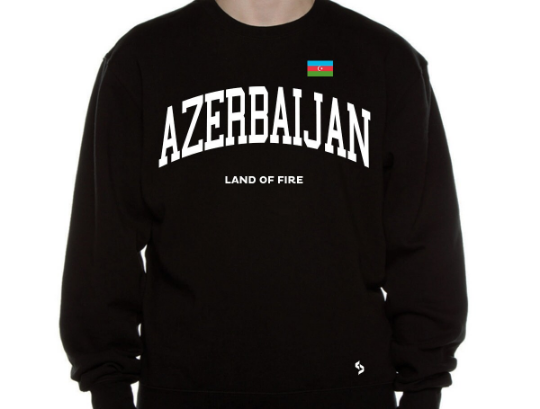 Azerbaijan Sweatshirts / Azerbaijan Shirt / Azerbaijan Sweat Pants Map / Azerbaijan Jersey / Grey Sweatshirts / Black Sweatshirts