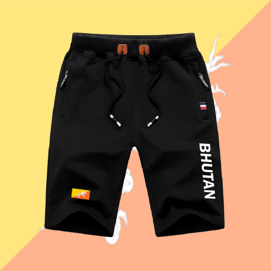 Bhutan Shorts / Bhutan Pants / Bhutan Shorts Flag / Bhutan Jersey / Grey Shorts / Black Shorts / Bhutan Poster / Bhutan Map / Men Women