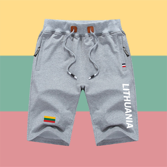 Lithuania Shorts / Lithuania Pants / Lithuania Shorts Flag / Lithuania Jersey / Grey Shorts / Black Shorts / Lithuania Poster / Lithuania
