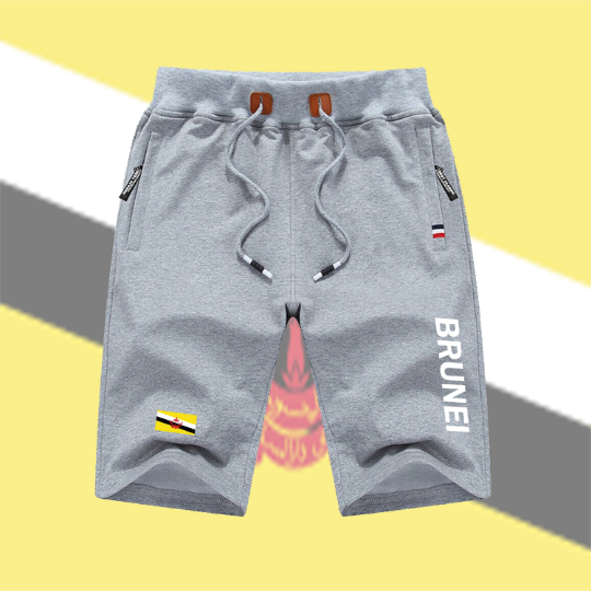 Brunei Shorts / Brunei Pants / Brunei Shorts Flag / Brunei Jersey / Grey Shorts / Black Shorts / Brunei Poster / Brunei Map / Men Women