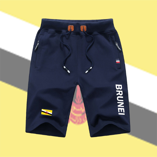 Brunei Shorts / Brunei Pants / Brunei Shorts Flag / Brunei Jersey / Grey Shorts / Black Shorts / Brunei Poster / Brunei Map / Men Women