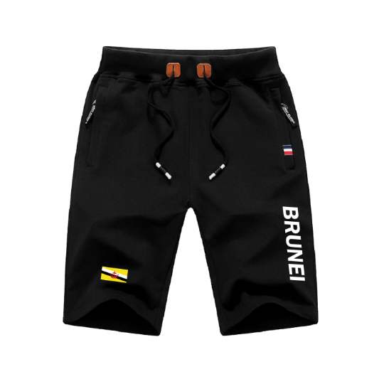 Brunei Shorts / Brunei Pants / Brunei Shorts Flag / Brunei Jersey / Grey Shorts / Black Shorts / Brunei Poster / Brunei Map / Men Women