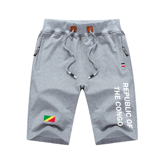 Republic Of The Congo Shorts / Republic Of The Congo Pants / Republic Of The Congo Shorts Flag / Republic Of The Congo Jersey / Grey Shorts