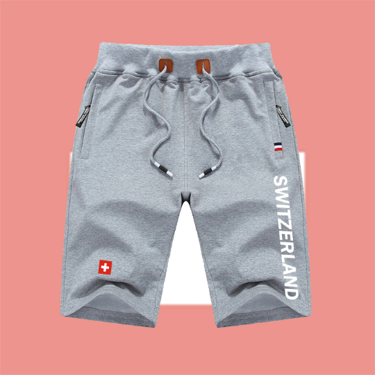 Switzerland Shorts / Switzerland Pants / Switzerland Shorts Flag / Switzerland Jersey / Grey Shorts / Black Shorts / Switzerland Poster
