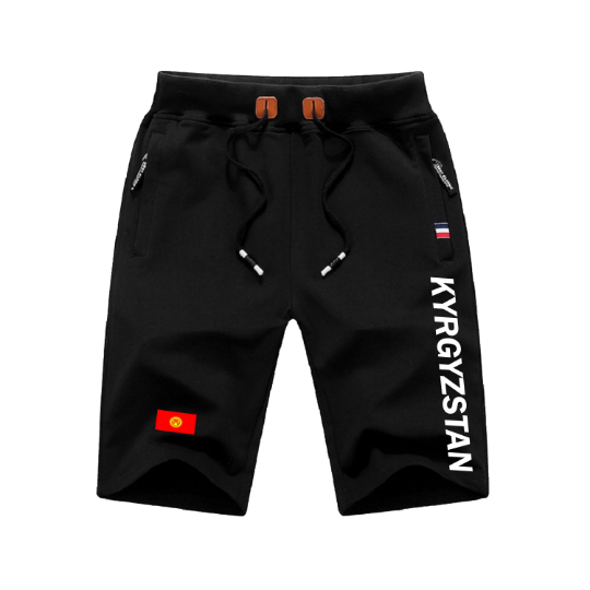 Kyrgyzstan Shorts / Kyrgyzstan Pants / Kyrgyzstan Shorts Flag / Kyrgyzstan Jersey / Grey Shorts / Black Shorts / Kyrgyzstan Poster