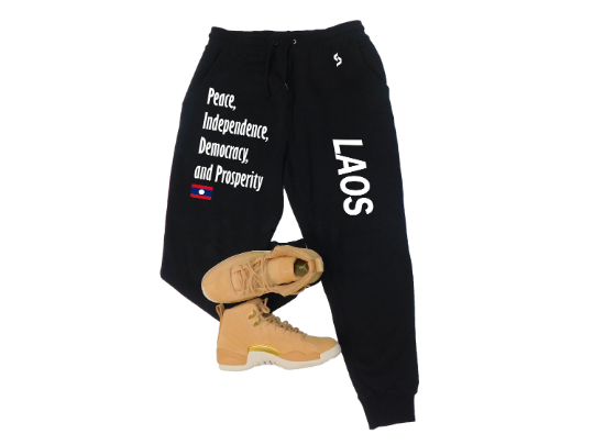 Laos Sweatpants / Laos Shirt / Laos Sweat Pants Map / Laos Jersey / Grey Sweatpants / Black Sweatpants / Laos Poster