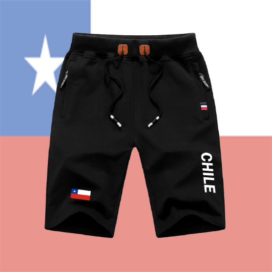 Chile Shorts / Chile Pants / Chile Shorts Flag / Chile Jersey / Grey Shorts / Black Shorts / Chile Poster / Chile Map / Men Women