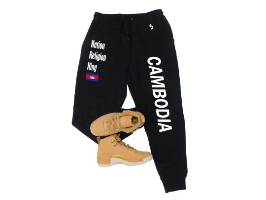 Cambodia Sweatpants / Cambodia Shirt / Cambodia Sweat Pants Map / Cambodia Jersey / Grey Sweatpants / Black Sweatpants / Cambodia Poster