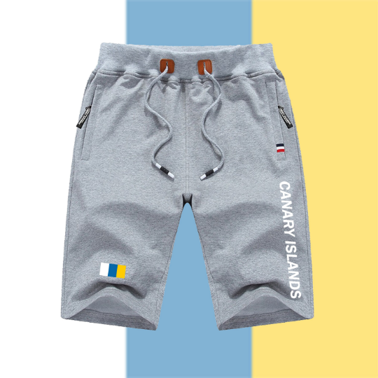Canary Islands Shorts / Canary Islands Pants / Canary Islands Shorts Flag / Canary Islands Jersey / Grey Shorts / Black Shorts