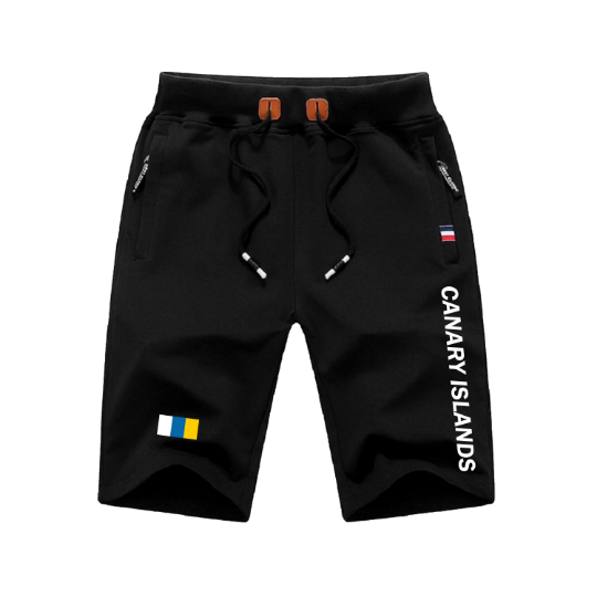 Canary Islands Shorts / Canary Islands Pants / Canary Islands Shorts Flag / Canary Islands Jersey / Grey Shorts / Black Shorts