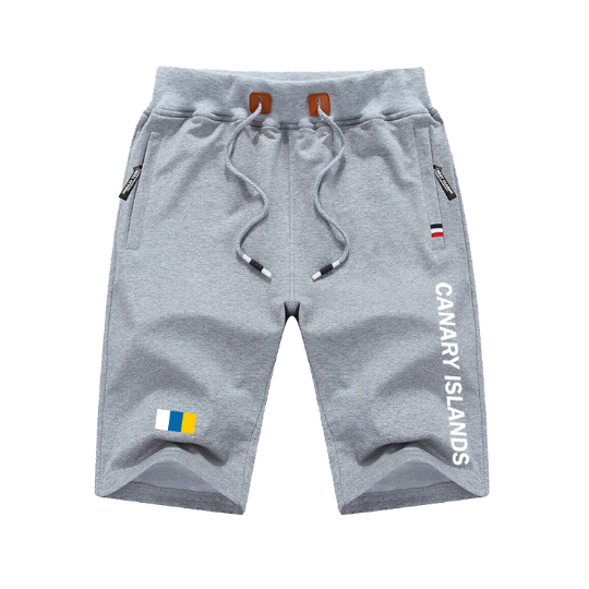 Canary Islands Shorts / Canary Islands Pants / Canary Islands Shorts Flag / Canary Islands Jersey / Grey Shorts / Black Shorts
