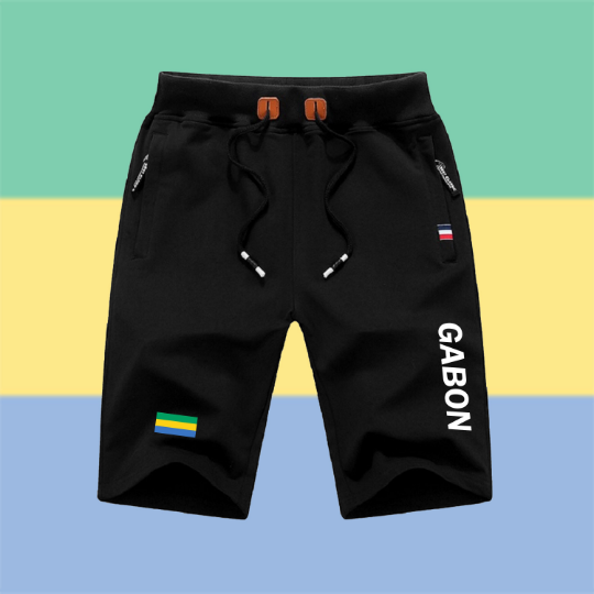 Gabon Shorts / Gabon Pants / Gabon Shorts Flag / Gabon Jersey / Grey Shorts / Black Shorts / Gabon Poster / Gabon Map / Men Women