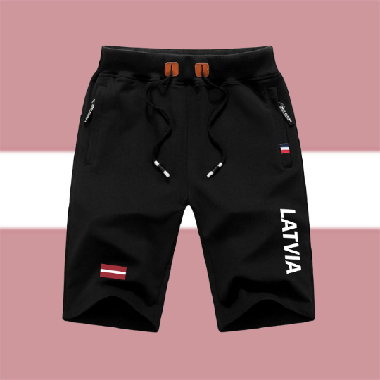 Latvia Shorts / Latvia Pants / Latvia Shorts Flag / Latvia Jersey / Grey Shorts / Black Shorts / Latvia Poster / Latvia Map / Men Women