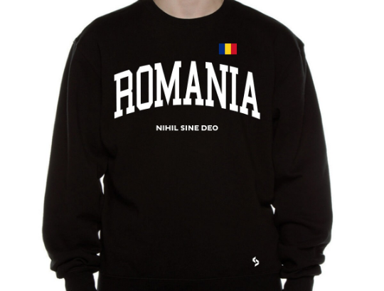 Romania Sweatshirts / Romania Shirt / Romania Sweat Pants Map / Romania Jersey / Grey Sweatshirts / Black Sweatshirts / Romania Poster