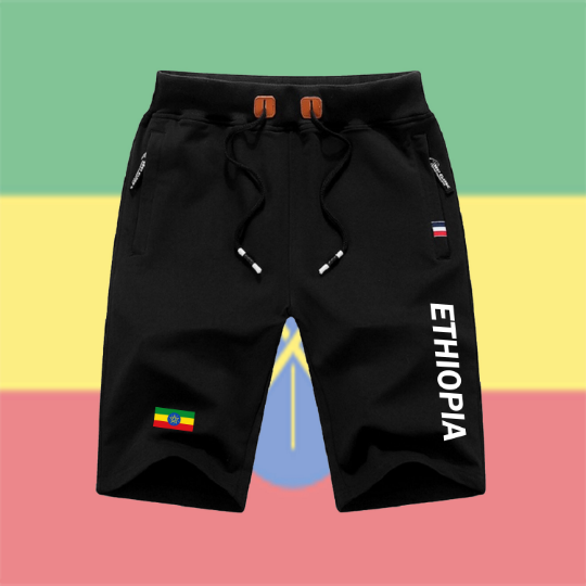 Ethiopia Shorts / Ethiopia Pants / Ethiopia Shorts Flag / Ethiopia Jersey / Grey Shorts / Black Shorts / Ethiopia Poster / Ethiopia Map