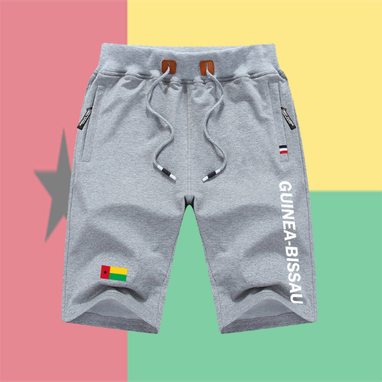 Guinea Bissau Shorts / Guinea Bissau Pants / Guinea Bissau Shorts Flag / Guinea Bissau Jersey / Grey Shorts / Black Shorts / Guinea Bissau
