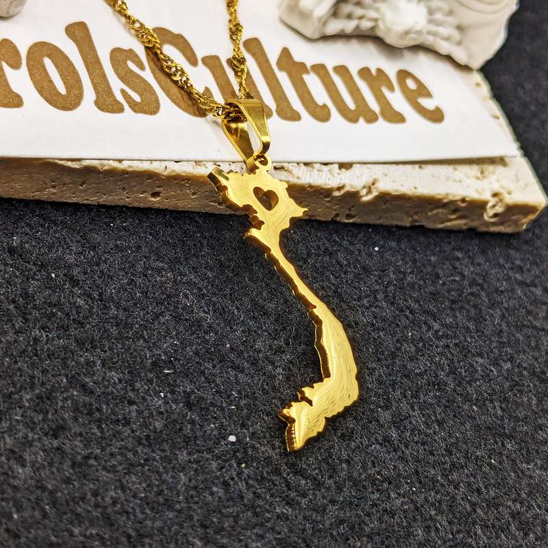 18k Gold Plated Vietnam Necklace, Vietnam Jewelry, Vietnam Necklace, Vietnam Jewelry, Vietnam Earrings, Vietnam Gift, Vietnam