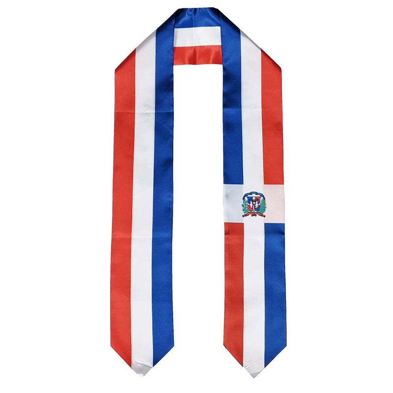 Dominican Republic Flag Graduation Stole, Dominican Republic Flag Graduation Sash, Dominican Republic Graduation Stole