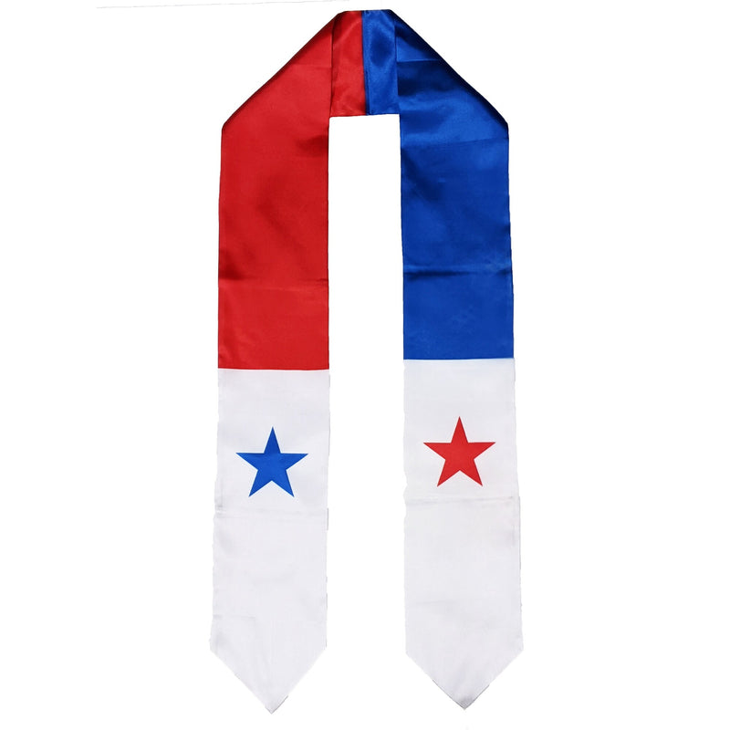 Panama Flag Graduation Stole, Panama Flag Graduation Sash, Panama Graduation Stole, Panamanian Flag Graduation Stole