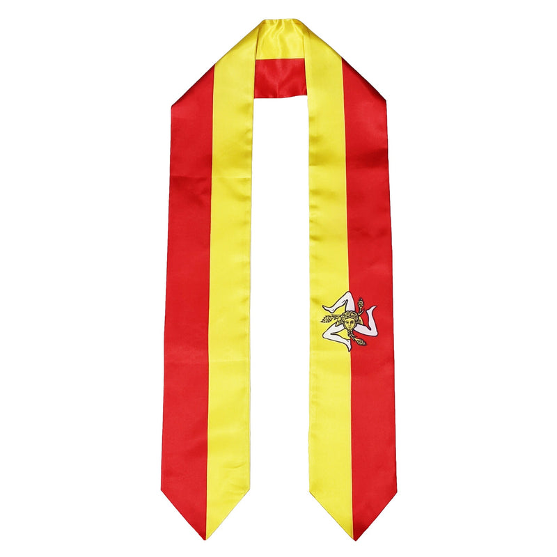 Sicily Flag Graduation Stole, Sicily Flag Graduation Sash, Sicily Graduation Stole, Sicilian Flag Graduation Stole