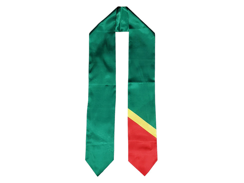 Republic of the Congo Flag Graduation Stole, Republic of the Congo Flag Graduation Sash, Congolese Flag Graduation Stole, Congo-Brazzaville