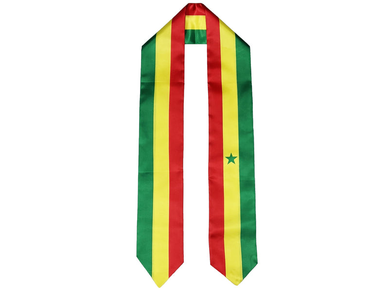 Senegal Flag Graduation Stole, Senegal Flag Graduation Sash, Senegal Graduation Stole, Senegalese Flag Graduation Stole
