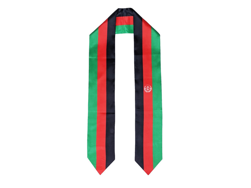 Afghanistan Flag Graduation Stole, Afghanistan Flag Graduation Sash, Afghanistan Graduation Stole, Afghan Flag Graduation Stole
