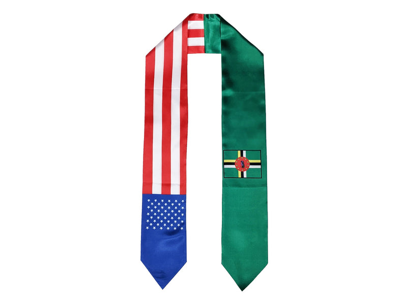 Dominican American Graduation Stole, Dominica America Graduation Sash, Dominican Flag Graduation Stole