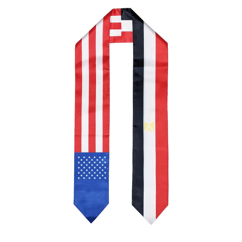 Egyptian American Graduation Stole, Egypt America Graduation Sash, Egyptian Flag Graduation Stole
