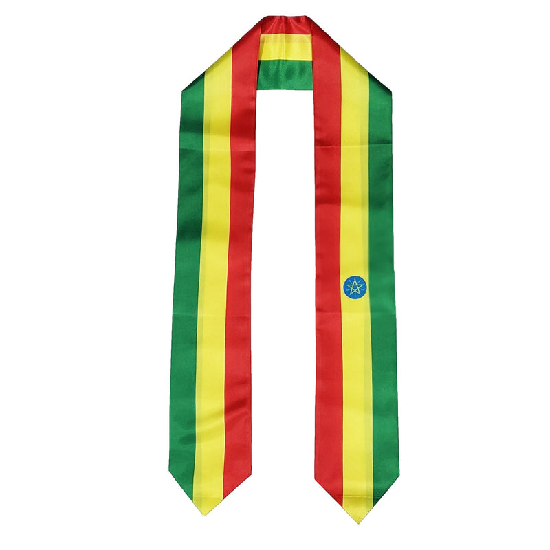 Ethiopian Graduation Stole, Ethiopia Graduation Sash, Ethiopian Flag Graduation Stole