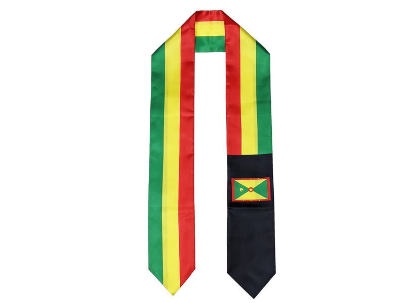 Grenada Flag Graduation Stole, Grenada Flag Graduation Sash, Grenada Graduation Stole, Grenadian Flag Graduation Stole
