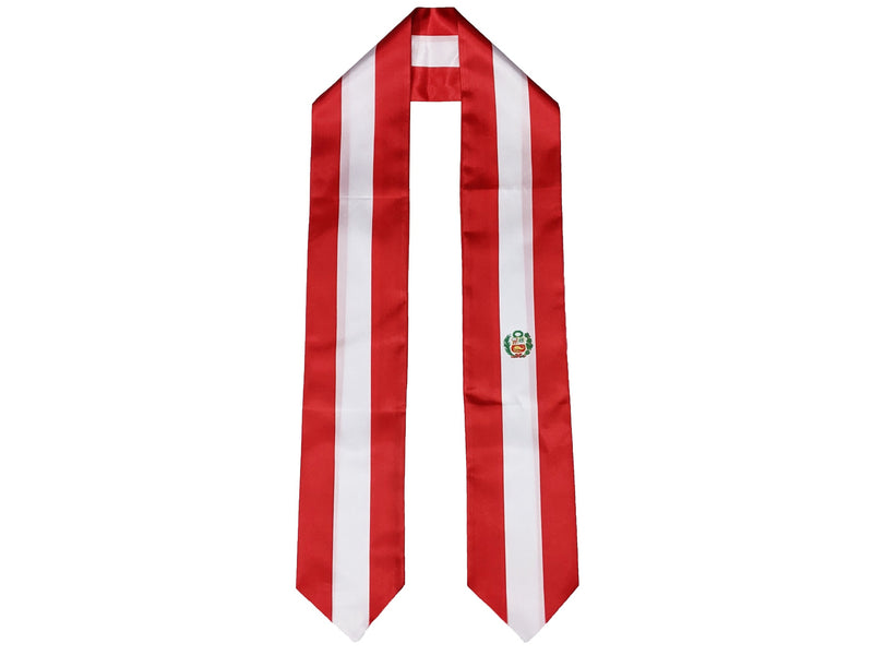 Peru Flag Graduation Stole, Peru Flag Graduation Sash, Peru Graduation Stole, Peruvian Flag Graduation Stole