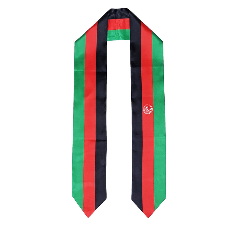 Afghanistan Flag Graduation Stole, Afghanistan Flag Graduation Sash, Afghanistan Graduation Stole, Afghan Flag Graduation Stole
