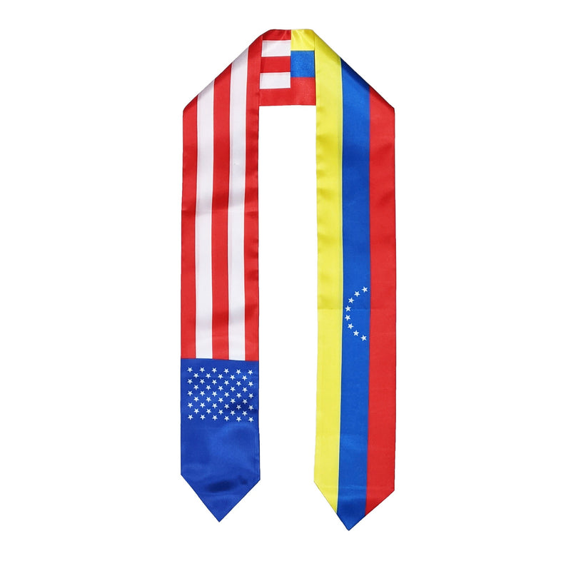 Venezuelan American Graduation Stole, Venezuela America Graduation Sash, Venezuelan Flag Graduation Stole