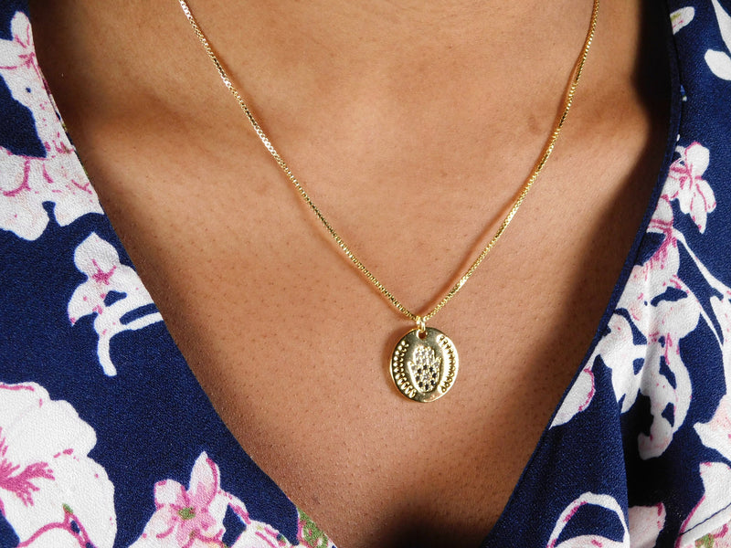 Hamsa Necklace, Hamsa Necklace Gold, Hamsa Evil Eye Necklace, Gold Plated Necklace Hamsa, Hamsa Hand Necklace, Small Hamsa Hand Of Fatima