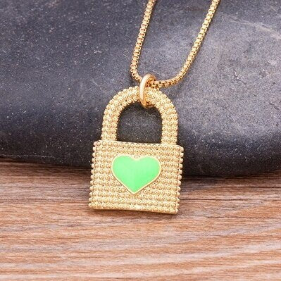 Gold Plated Lock Necklace, Gold Lock Necklace, Lock Chain Necklace, Lock Necklace Gold, Men Necklace Lock, Dainty Lock Necklace