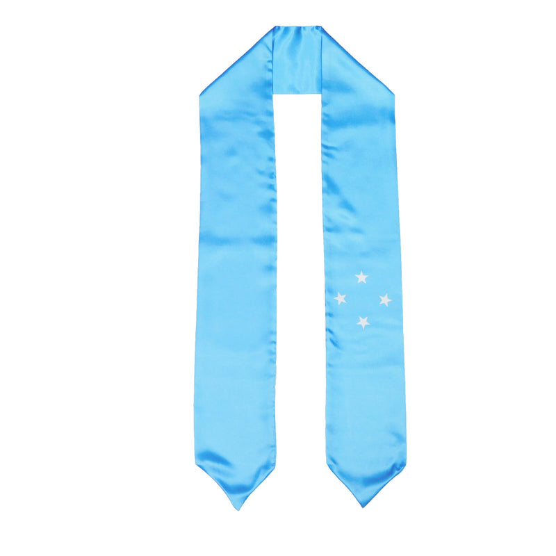 Micronesia Flag Graduation Stole, Micronesia Flag Graduation Sash, Micronesia Graduation Stole, Micronesian Flag Graduation Stole